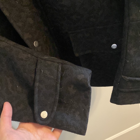 The Kooples wool mens jacket black with leopard print - Picture 3 of 6